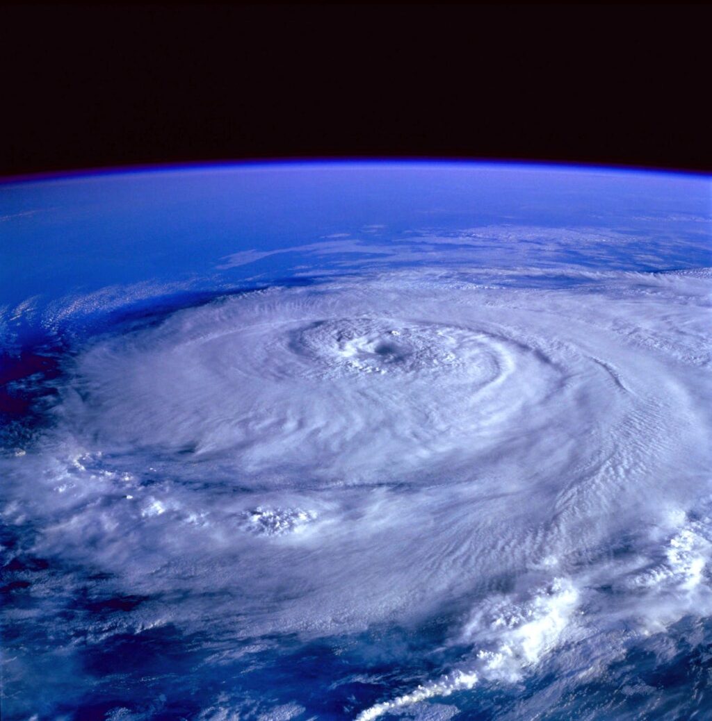 eye of the storm image from outer space