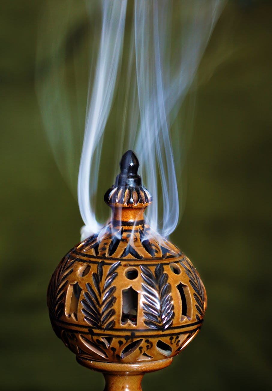 lamp with smoke