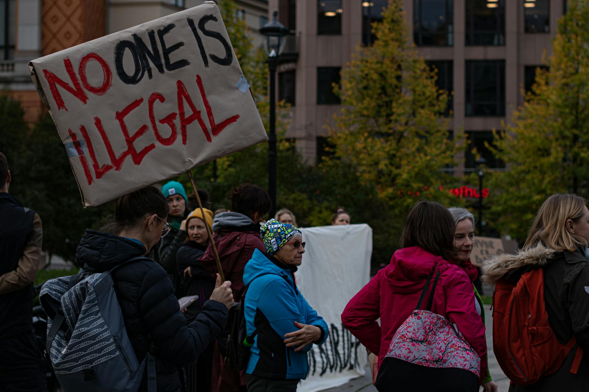 people on a protest