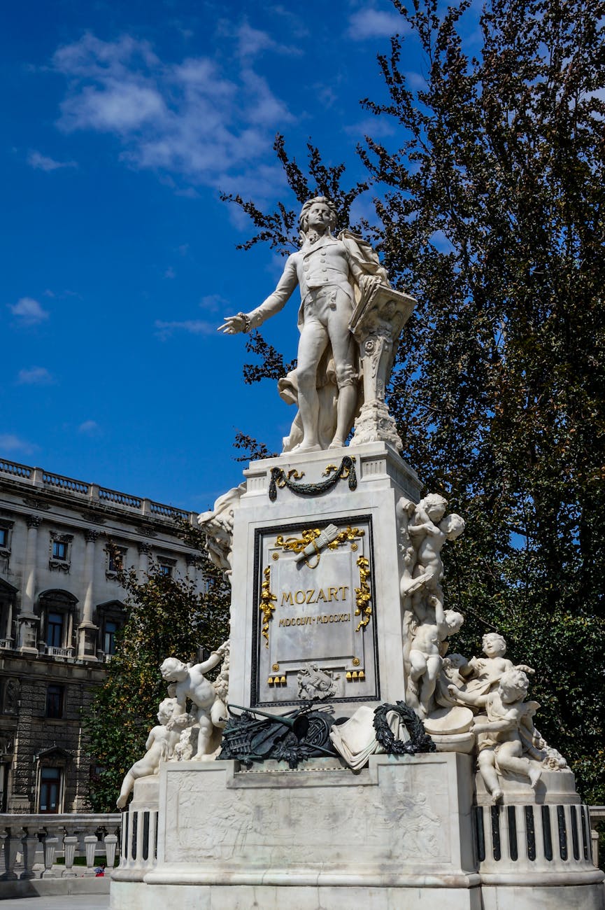 the mozart monument in austria