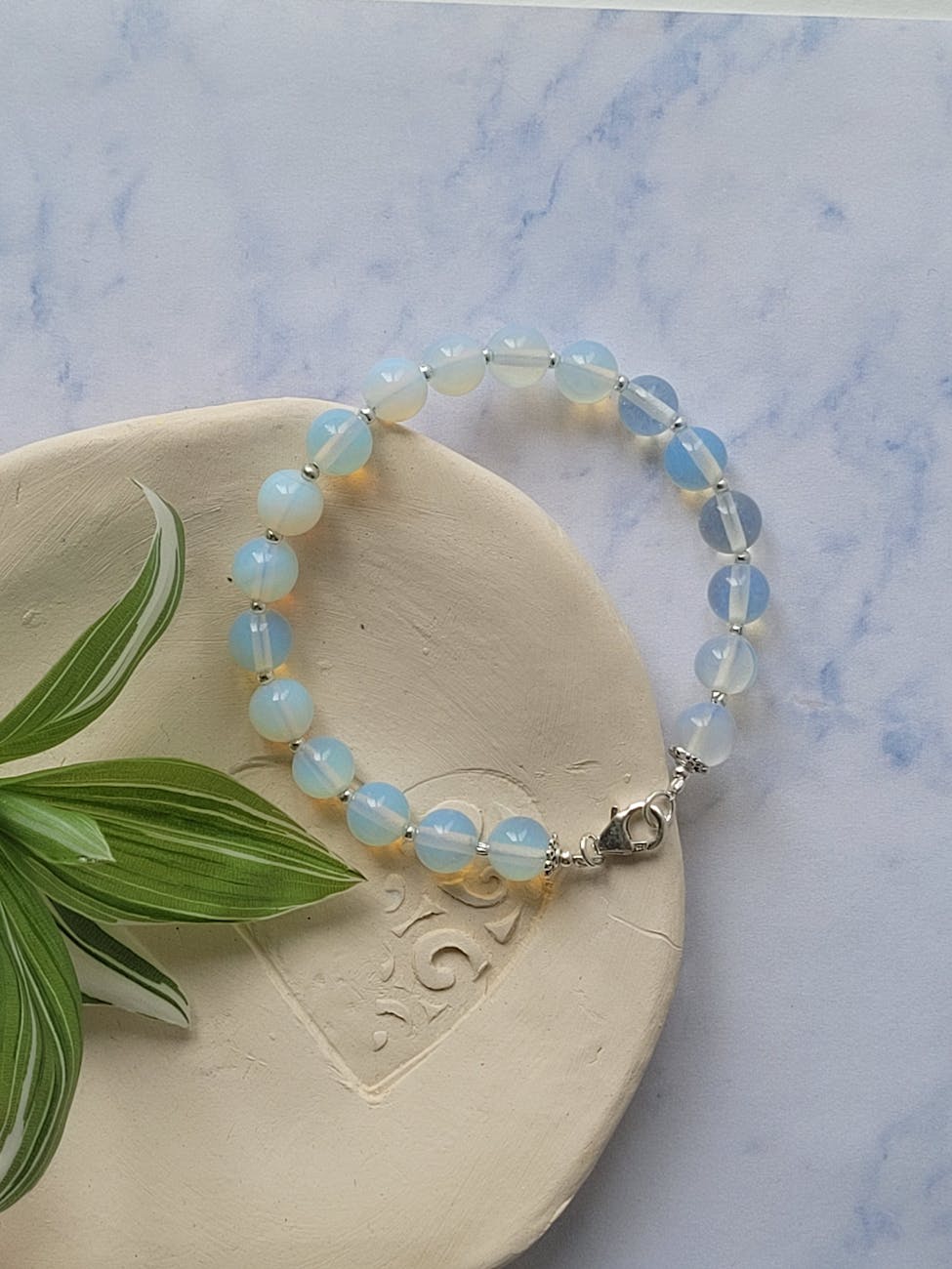 bracelet and leaf
