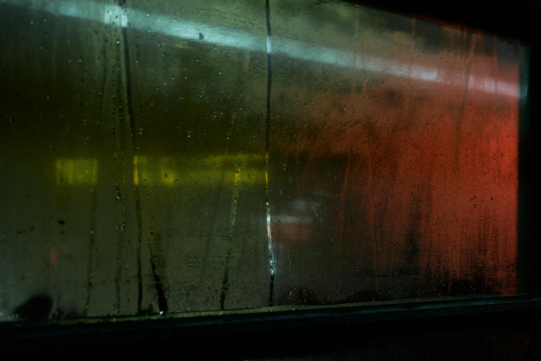 photo of a moist window