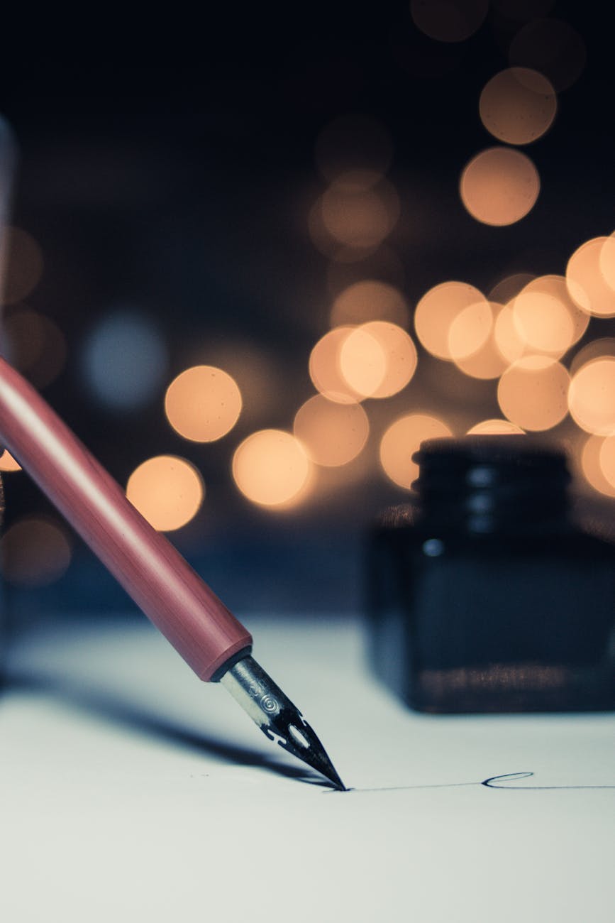 close up shot of fountain pen