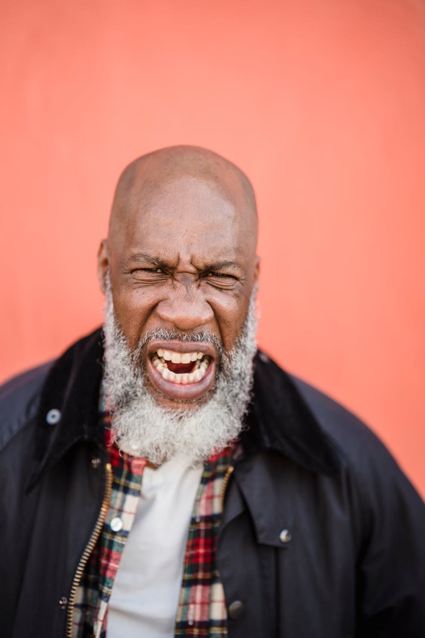 angry bearded man