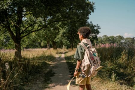 a man carrying a backpack