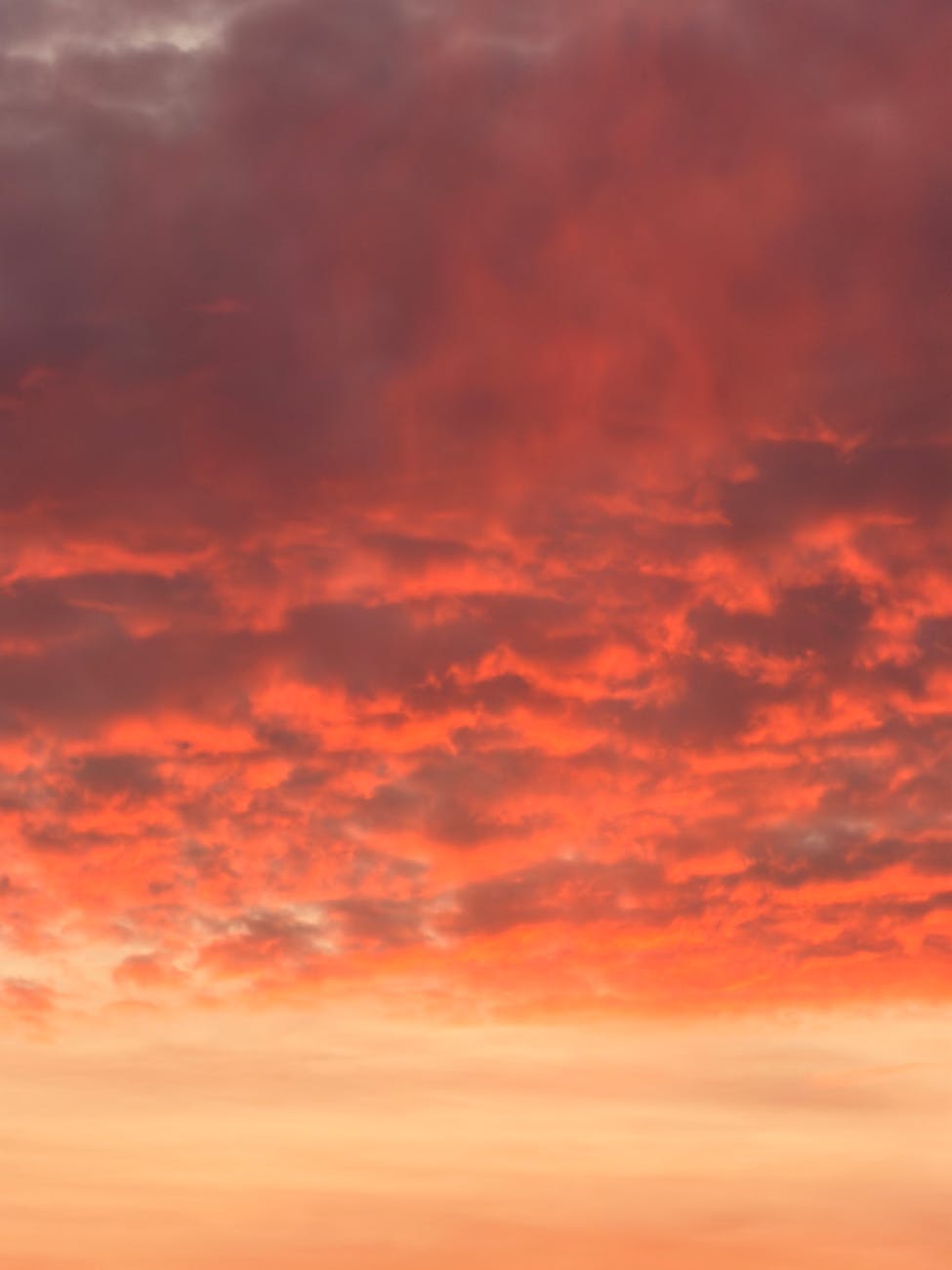 dramatic sunset with vibrant red clouds