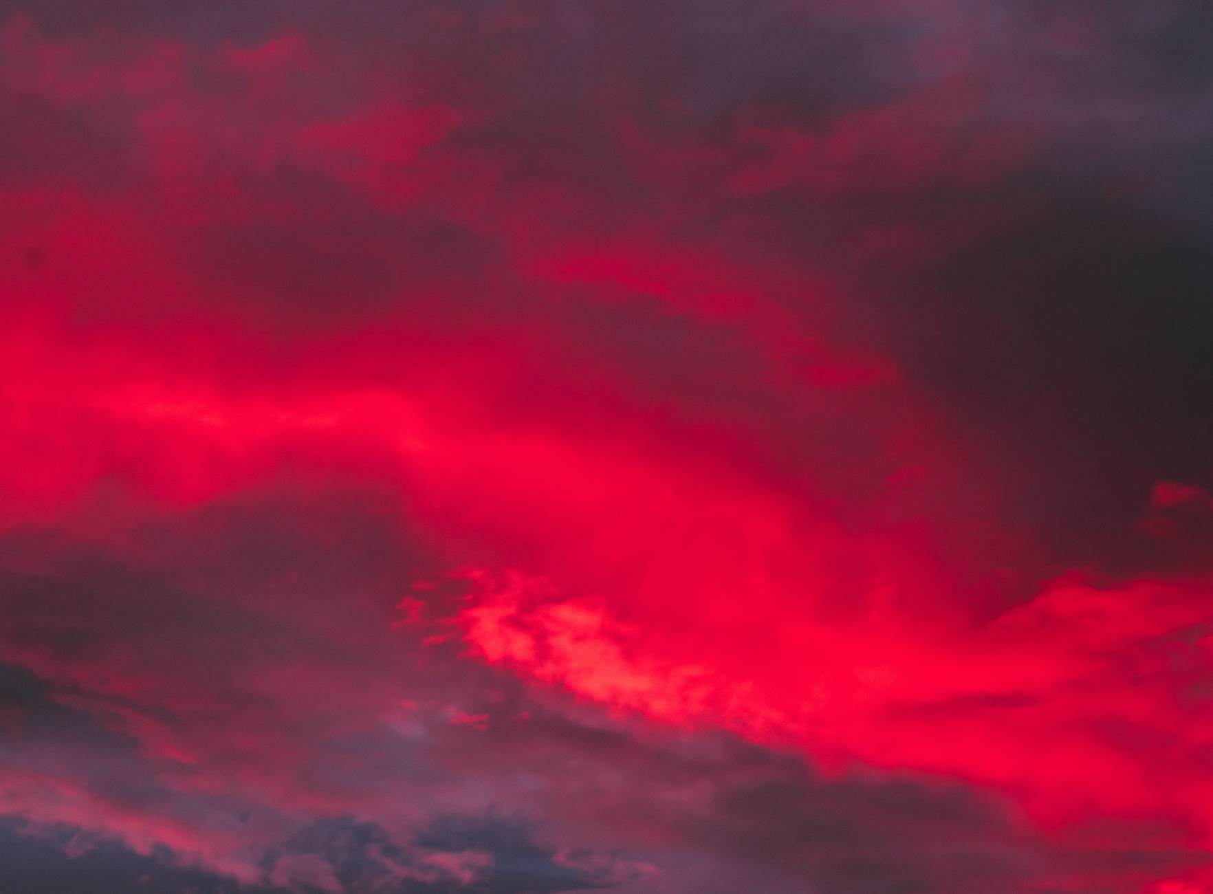 red clouds during sunset