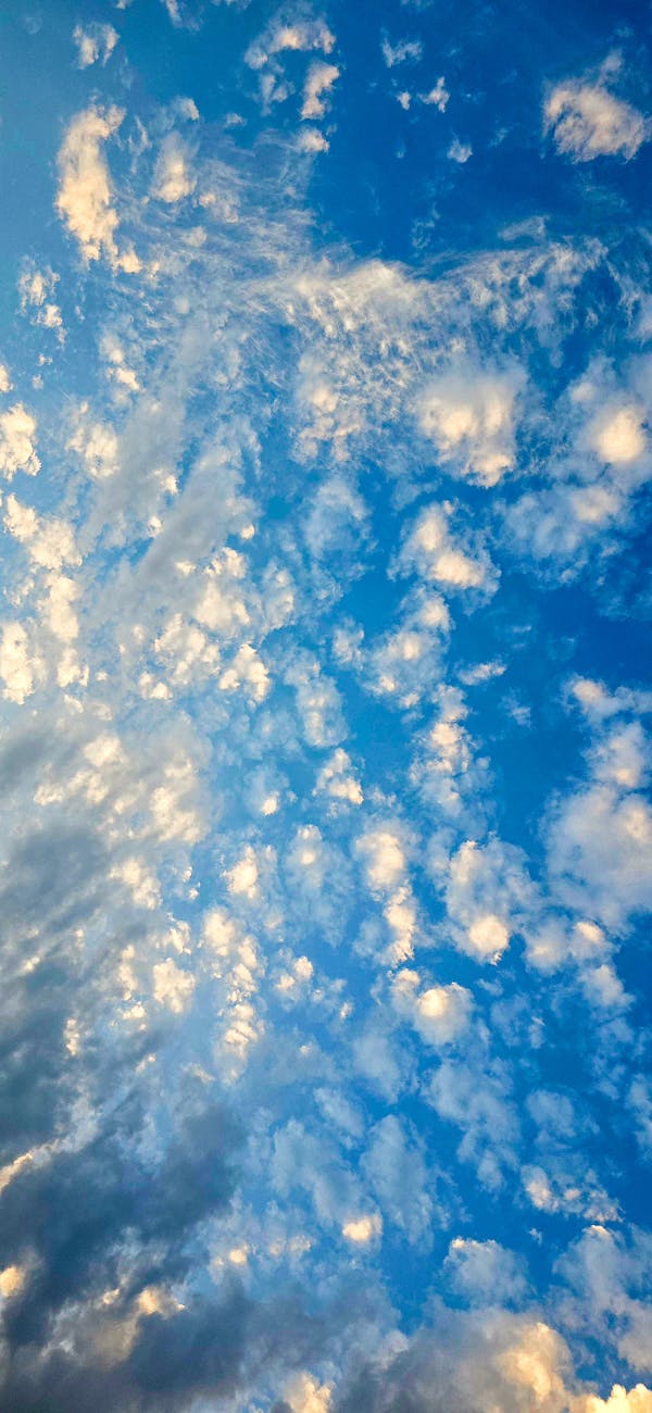 vibrant cirrus clouds in a blue sky