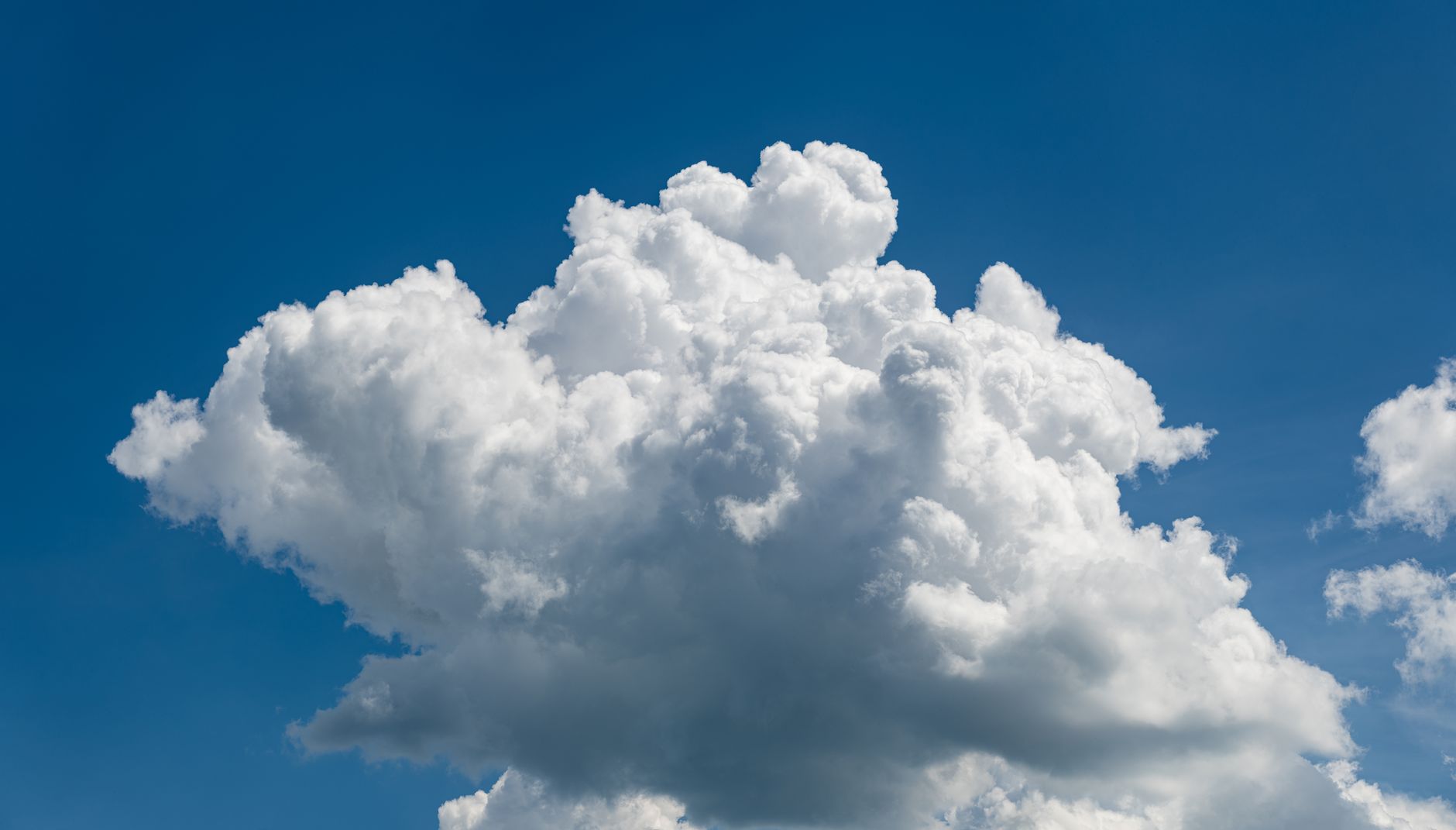 white clouds and blue sky