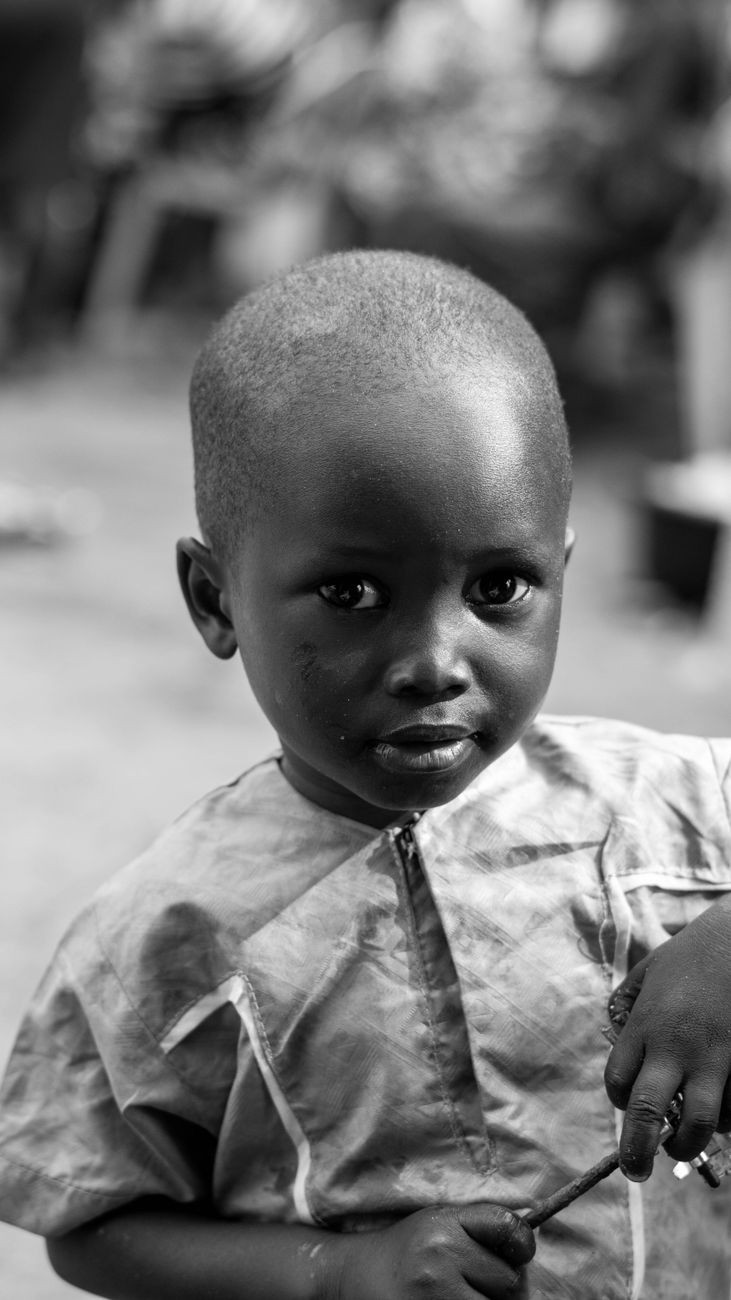 expressive portrait of an innocent child